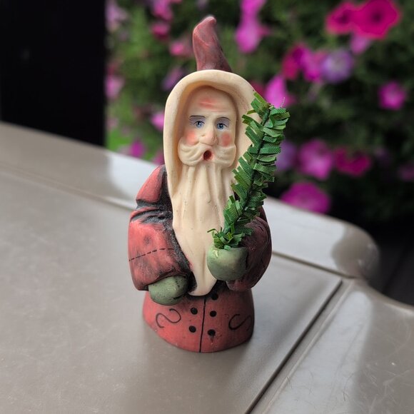 Vintage Allyson Nagel 1994 Santa Figurine Statue 4" Tall Christmas Holiday - Picture 1 of 4